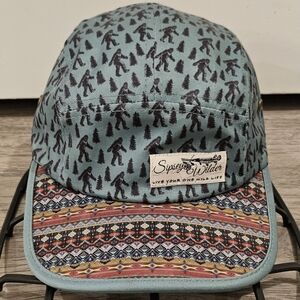 Sipsey Wilder 5-Panel Snapback Active Hat - Sasquatch All-Over Print